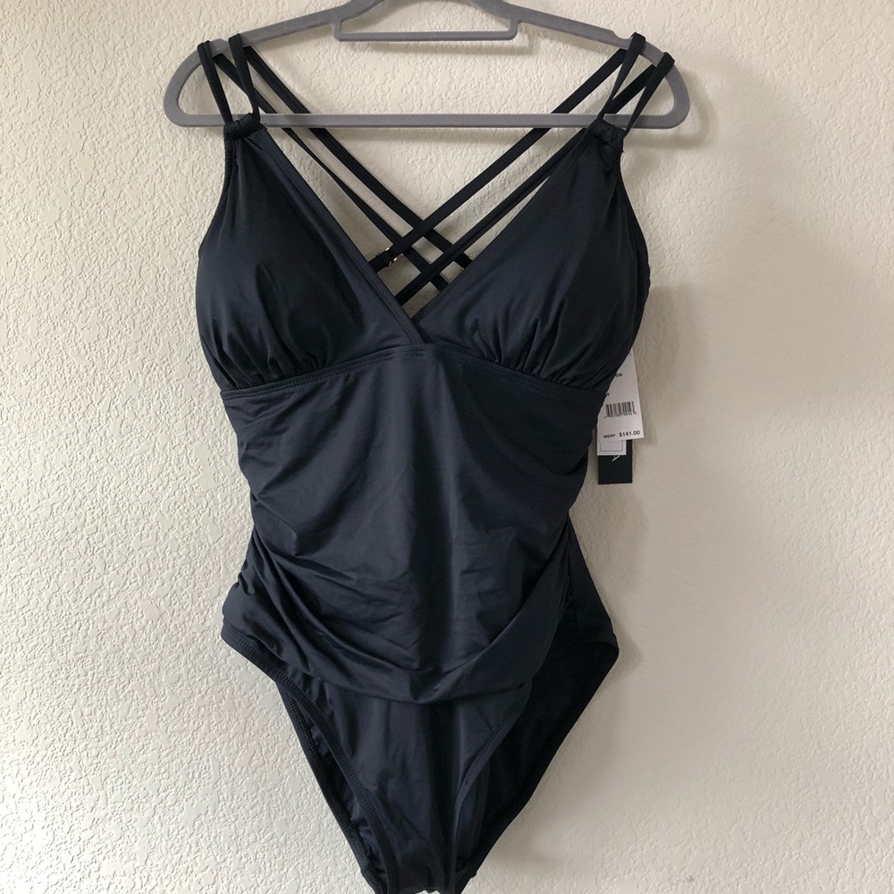 NWT La Blanca Island Goddess Surplice Swimsuit 18W - Picture 4 of 7
